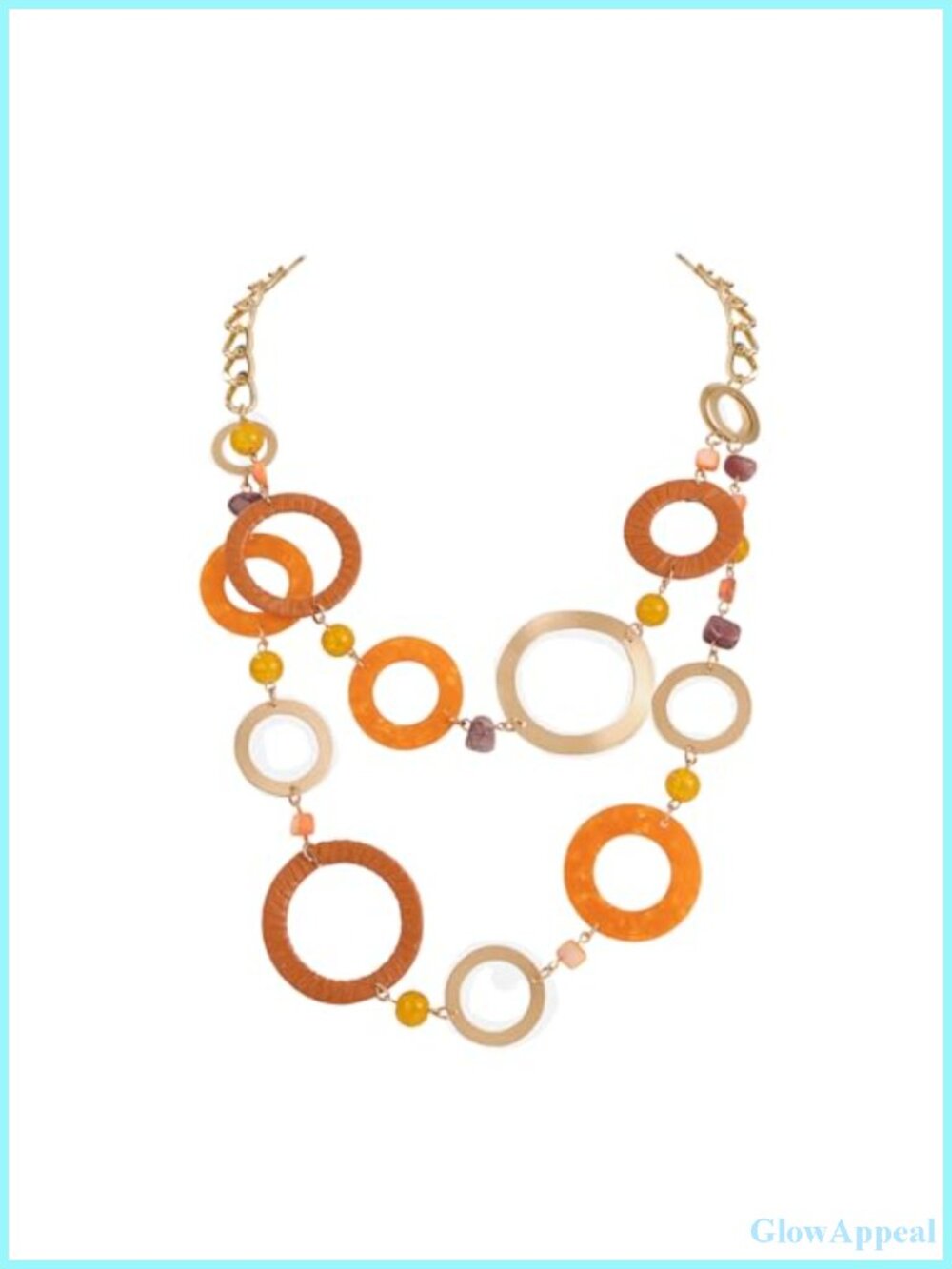 Layered Collar Necklace - 2 Strand Circle Chain Statement Jewelry for Women Gift